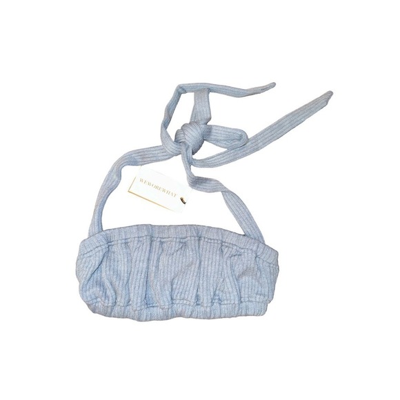 Revolve WeWoreWhat Women's Summer Casual Halter Neck Tie Top Sz S Storm NWT - Picture 2 of 6